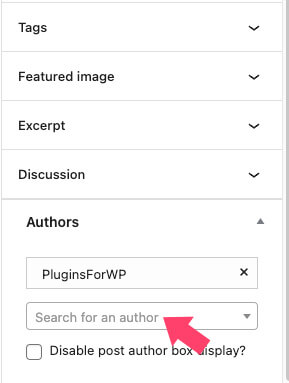 Add multiple authors WordPress