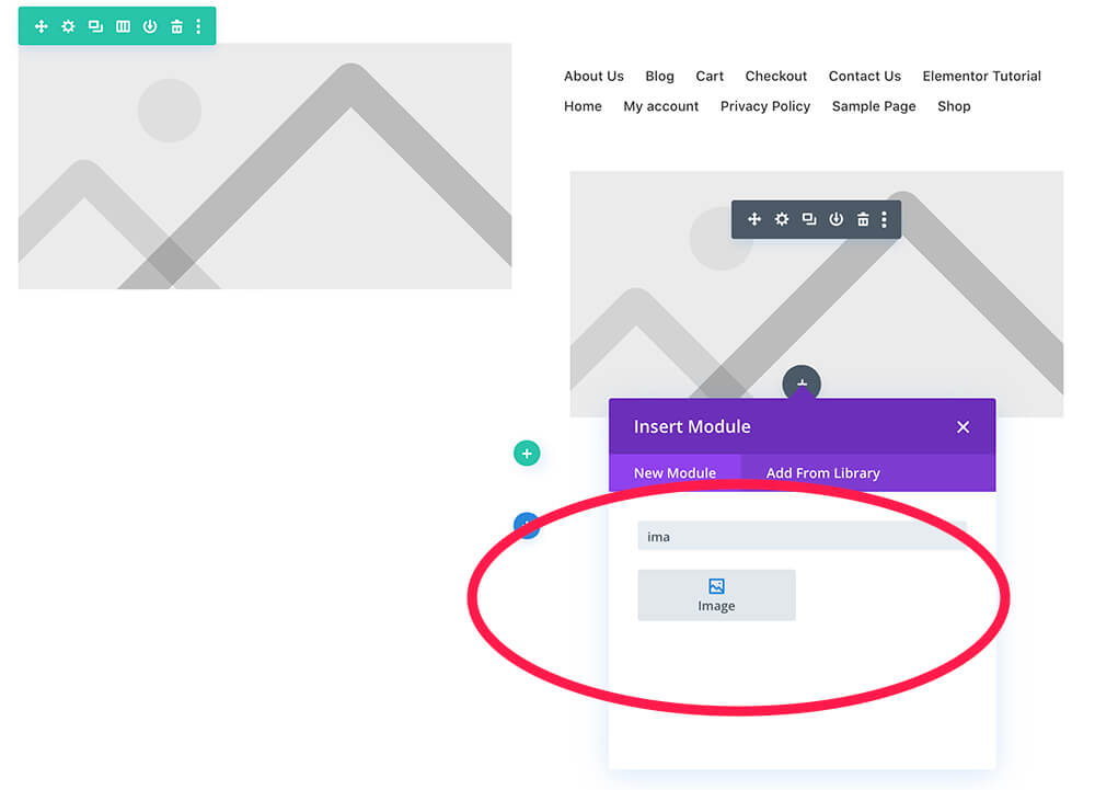 Add header image with divi