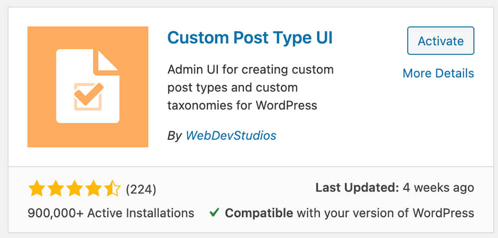 Custom Post Type UI WordPress Plugin