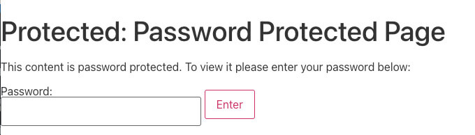 Verify the password