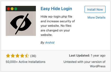 Easy Hide Login WordPress Plugin