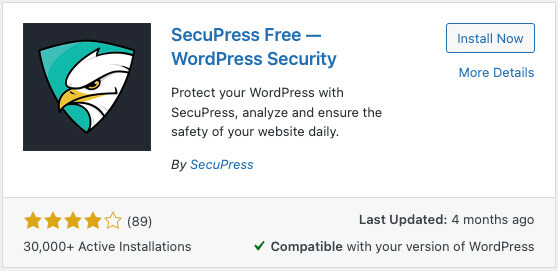SecuPress plugin WordPress