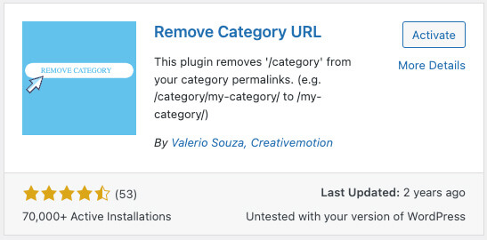 Remove Category URL WordPress Plugin