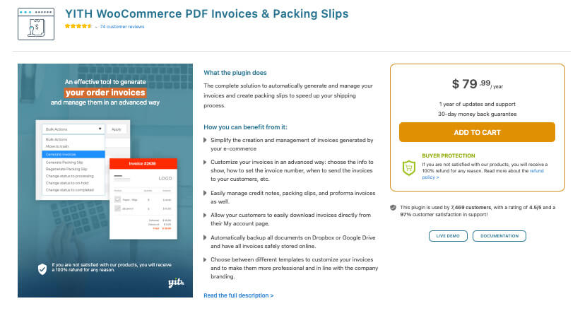YITH WooCommerce PDF Invoices and Packing Slips Plugin