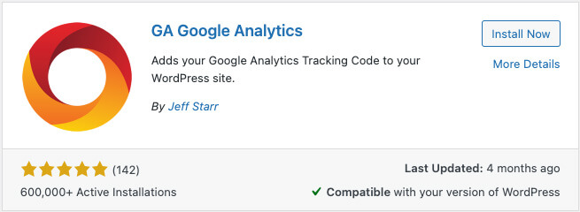GA Google Analytics plugin