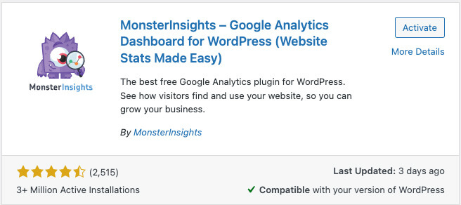 MonsterInsights WordPress Plugin