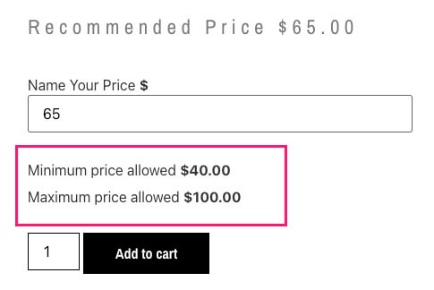 Prices conditions were added to the product page