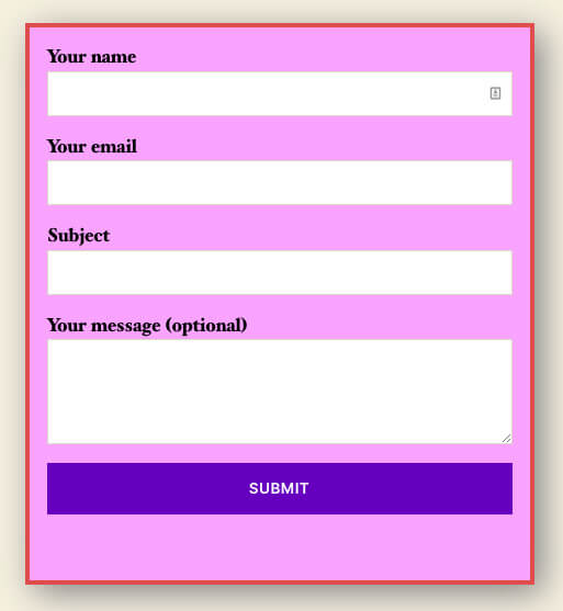 Contact form 7 styling