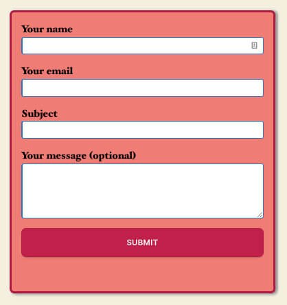 Styled Contact Form 7