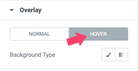 Hover state of the overlay layer