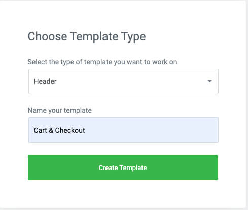Create Header template Elementor