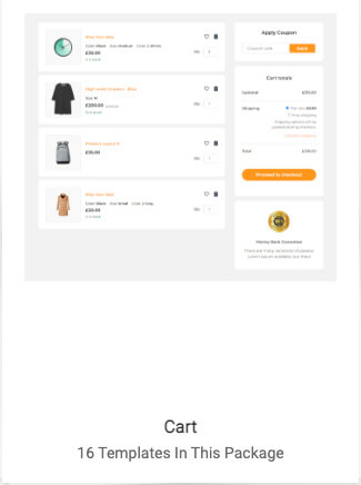Premade WooCommerce cart templates