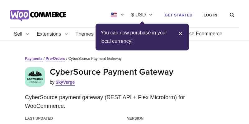 WooCommerce CyberSource Gateway