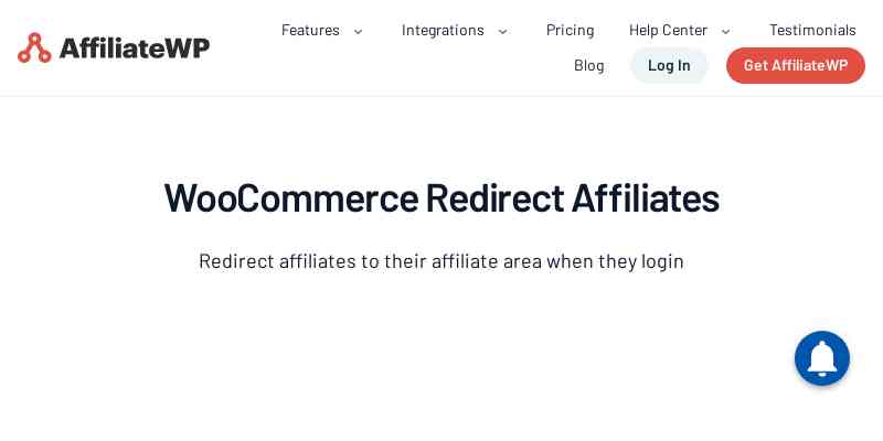 AffiliateWP – WooCommerce Redirect Affiliates