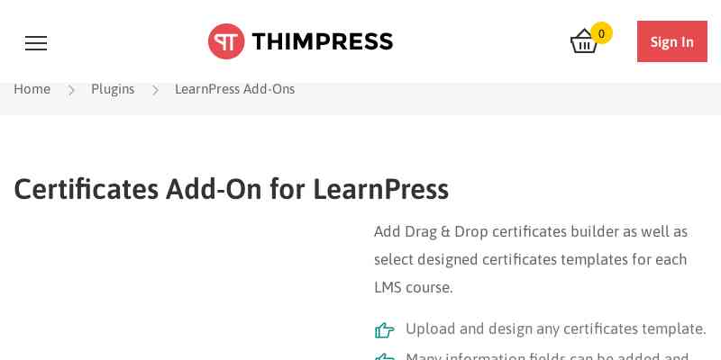LearnPress – Certificates