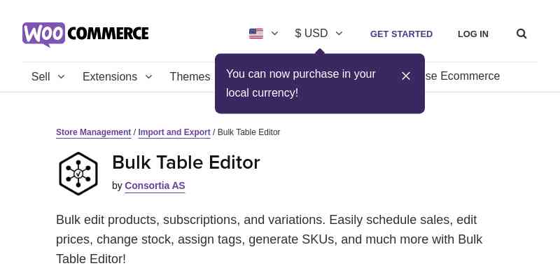 Bulk Table Editor for WooCommerce