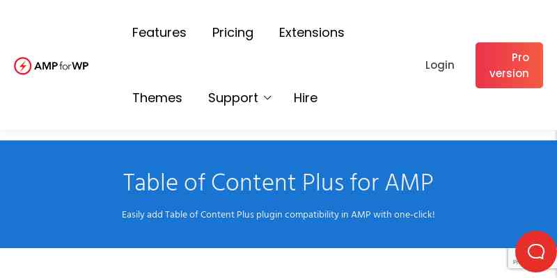Table Of Content Plus For AMP