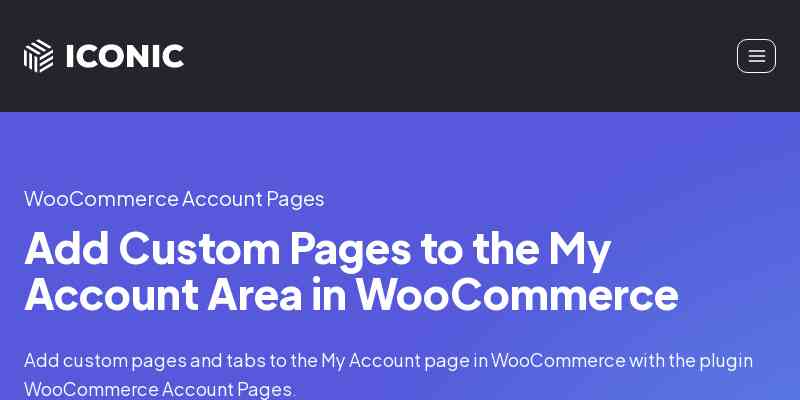 WooCommerce Account Pages by Iconic