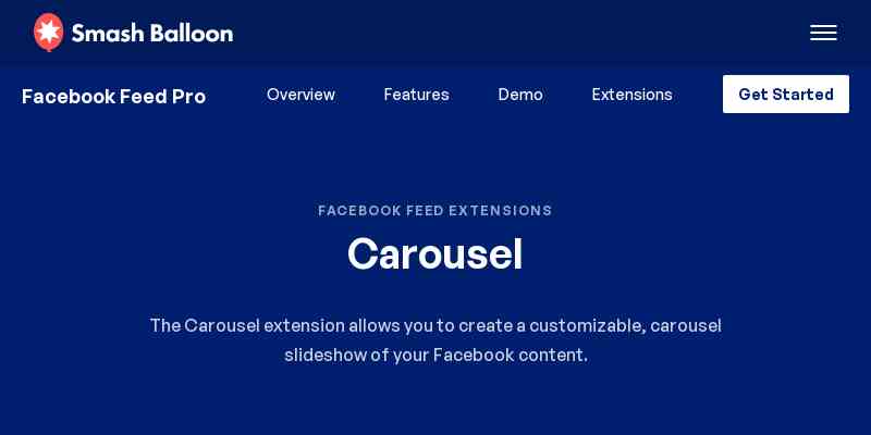 Custom Facebook Feed Pro – Carousel
