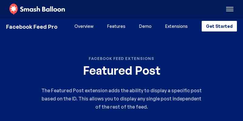 Custom Facebook Feed Pro – Featured Post