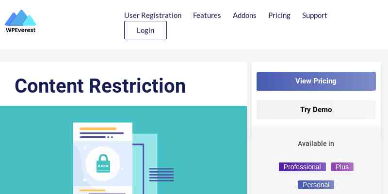 WPEverest User Registration Content Restriction