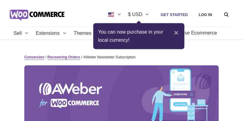 WooCommerce AWeber Newsletter Subscription