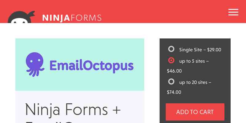 Ninja Forms – EmailOctopus