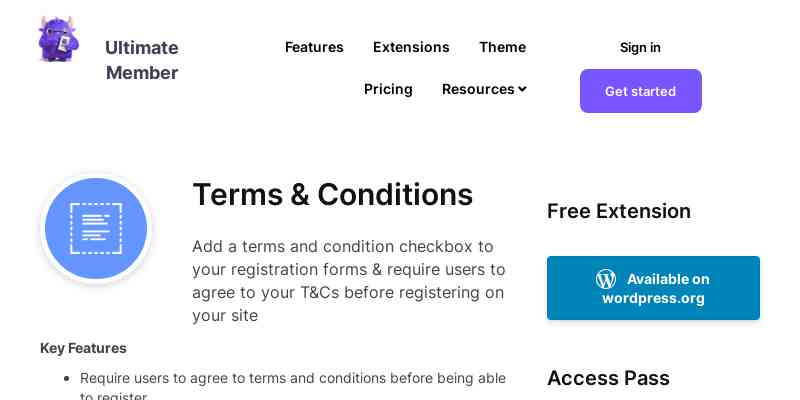 Ultimate Member – Terms & Conditions