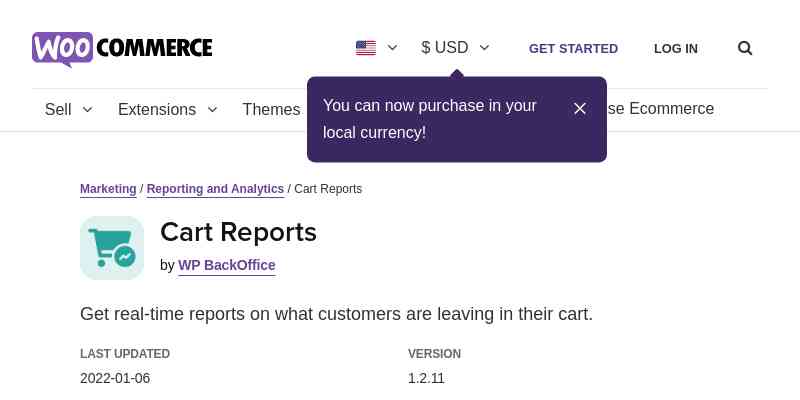 Cart Reports for WooCommerce