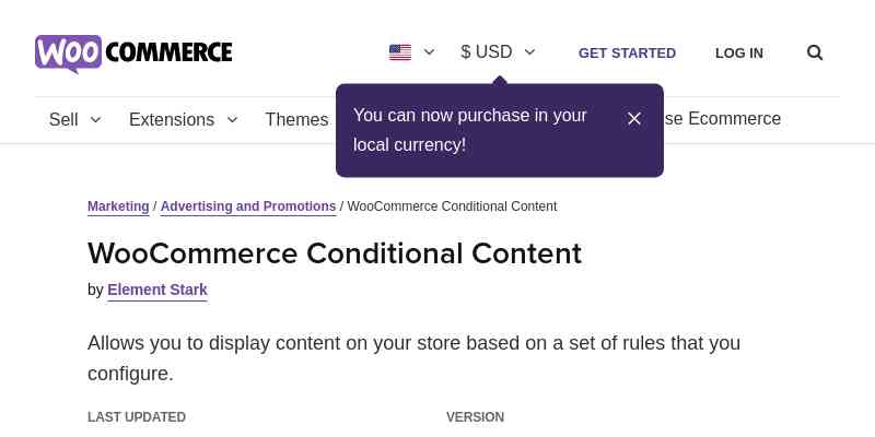 WooCommerce Conditional Content