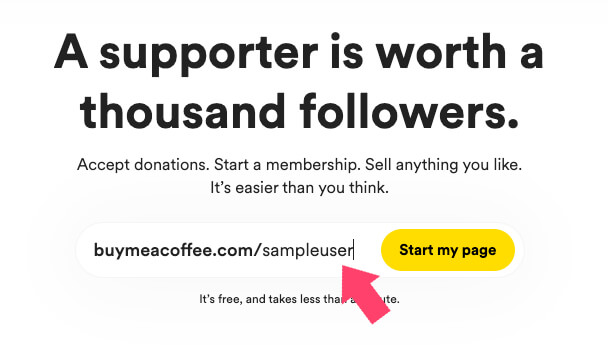 Create username Buy Me a Coffee
