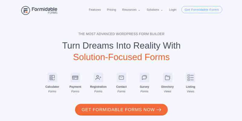 Formidable Landing Pages