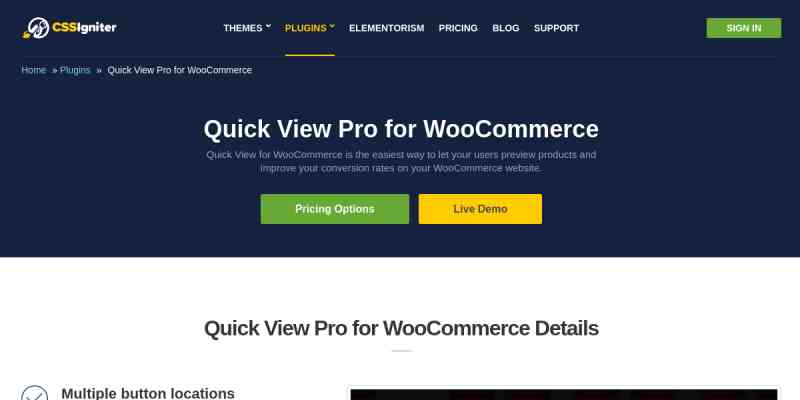 CSSIgniter Quick View Pro for WooCommerce