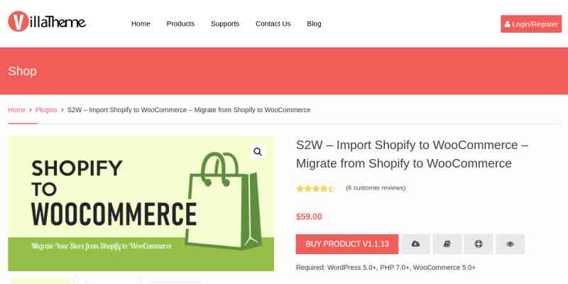 S2W – Import Shopify to WooCommerce Premium