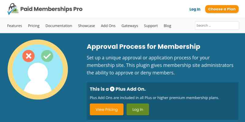 Paid Memberships Pro – Approvals Add On