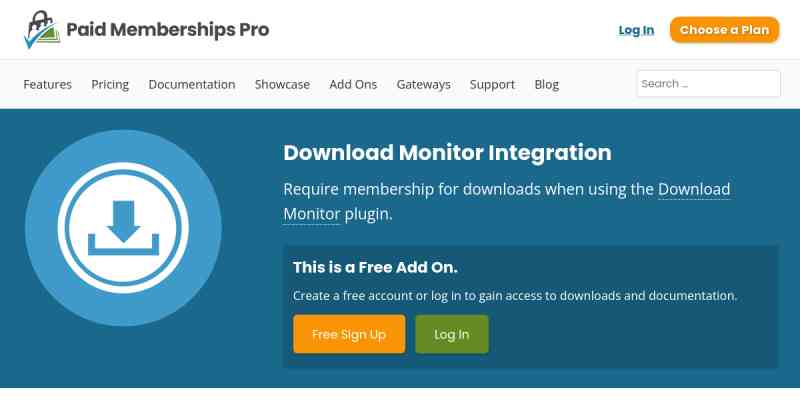 Paid Memberships Pro – Download Monitor Integration Add On