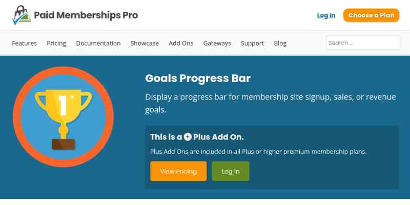 Paid Memberships Pro – Goal Progress Bar Add On