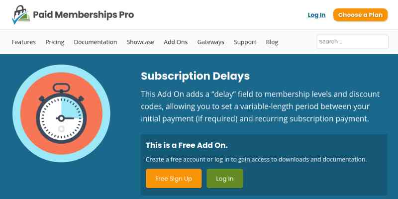 Paid Memberships Pro – Subscription Delays Add On