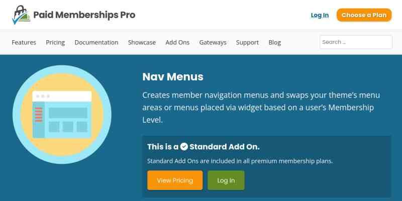 Paid Memberships Pro – Nav Menus Add On