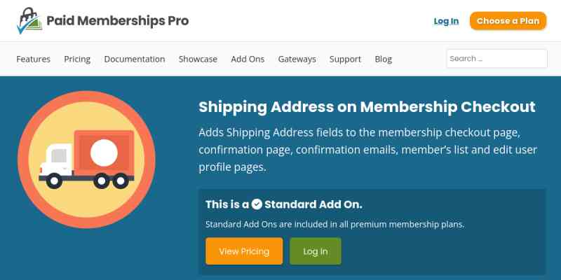Paid Memberships Pro – Shipping Add On