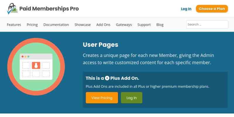 Paid Memberships Pro – User Pages Add On