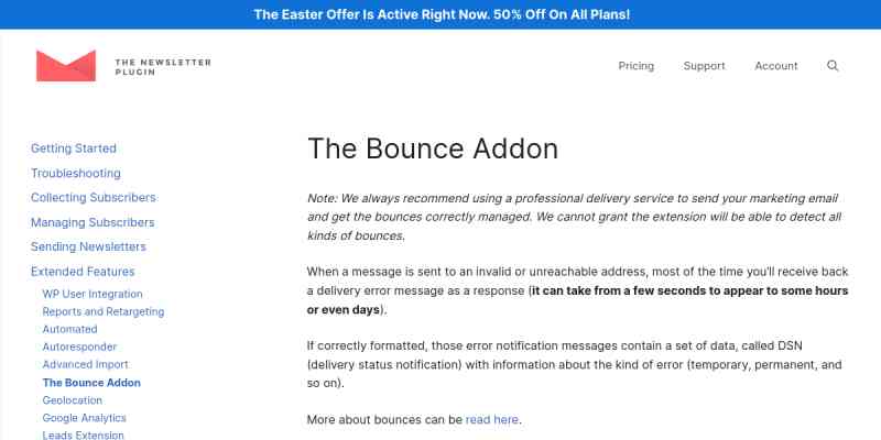 Newsletter – Bounce Management