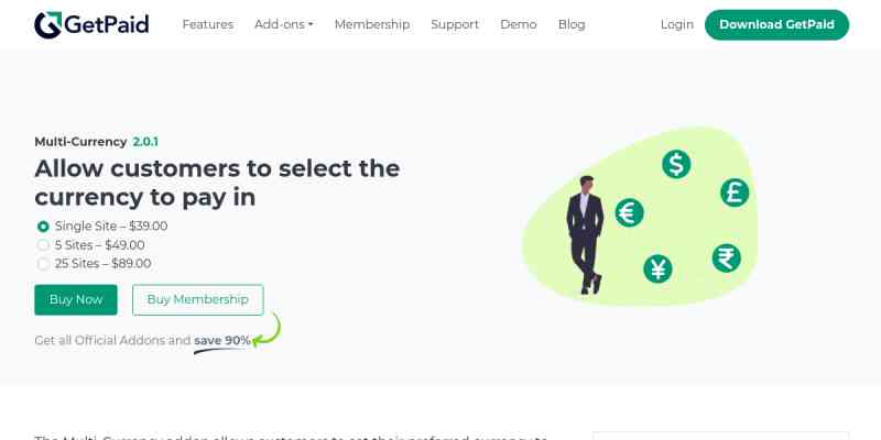 GetPaid Multi-currency