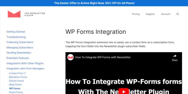 Newsletter – WP Forms Addon