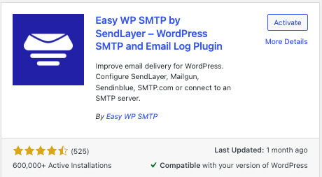 SMTP WordPress plugin