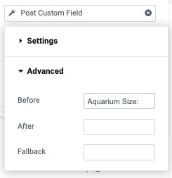 Add content before custom field