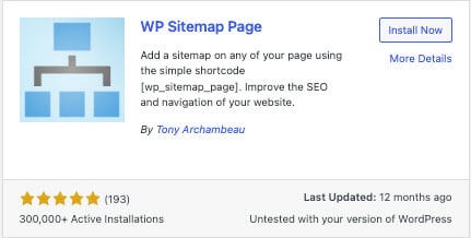 WP Sitemap Page plugin