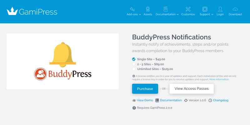 GamiPress – BuddyPress Notifications