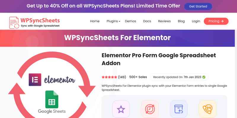 WPSyncSheets For Elementor