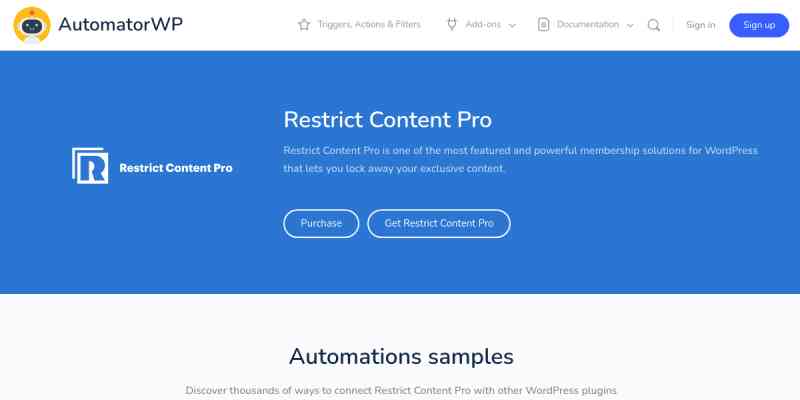 AutomatorWP – Restrict Content Pro